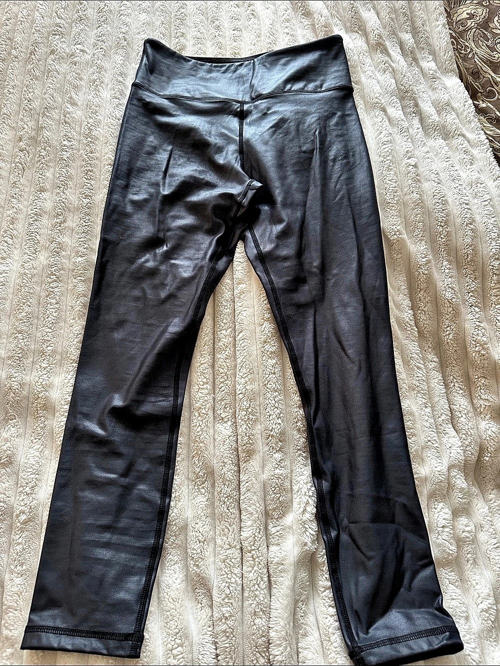 Zyia Active Black Metallic Light n Tight Hi-Rise 24" Leggings Black Medium